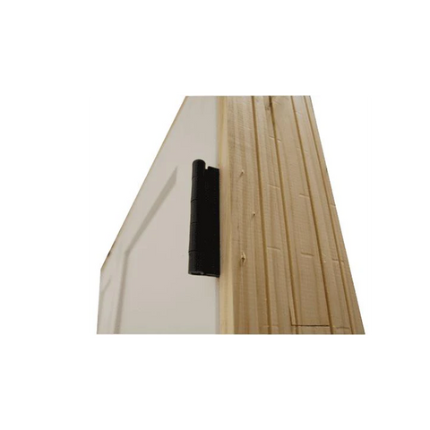 4/0x6/8 White Shaker 2-Panel Solid Core Primed MDF Prehung Interior French Door