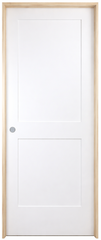 32 in x 80 in White 2-Panel Shaker Solid Core Primed MDF Prehung Interior Door