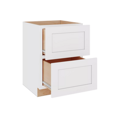 Modernform Cabinet White Shaker 24" W X 34 1/2" H X 24" D  2 Drawer Base Cabinet