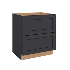 Modernform Cabinet Onyx Black Shaker 30" W X 34 1/2" H X 24" D  2 Drawer Base Cabinet