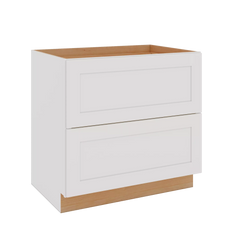 Modernform Cabinet White Shaker 36" W X 34 1/2" H X 24" D  2 Drawer Base Cabinet