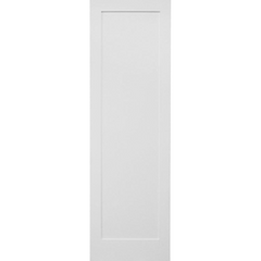 32 in. x 6ft 8in. White Shaker 1-Panel Solid Core Primed MDF Interior Door Slab