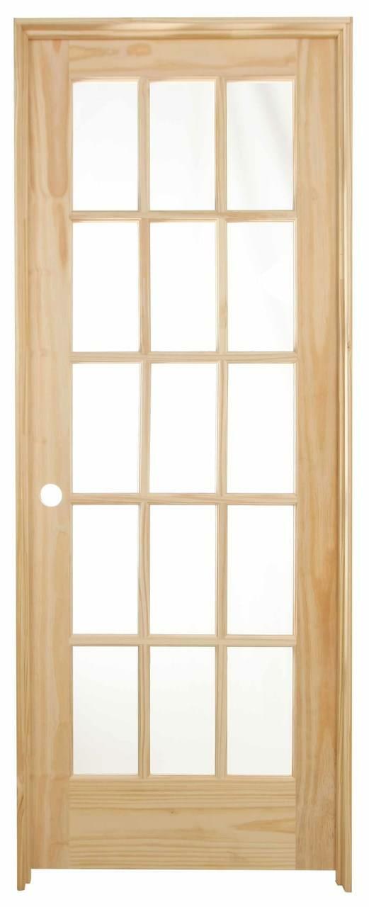 30 x 68 15 Lite Pine Interior Door or Prehung