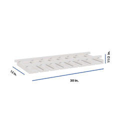 Modernform Cabinet White Shaker 30" W X 1 1/2" H X 12" D Wall Glass Rack
