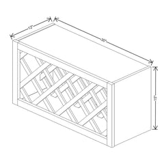 J&K Almond S2 Wine Rack - 30" W x 15" H x 12" D