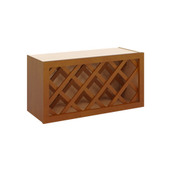 J&K Mocha Glazed K10 Wine Rack - 30" W x 15" H x 12" D