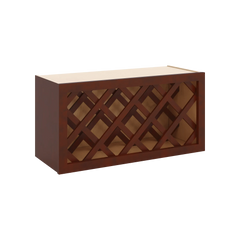 J&K Mahogany J5 Wine Rack - 30" W x 15" H x 12" D