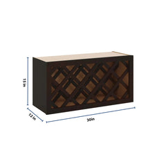 J&K Espresso K8 Wine Rack - 30" W x 15" H x 12" D
