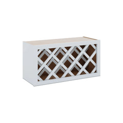 J&K White Shaker S8 Wine Rack - 30" W x 15" H x 12" D