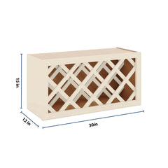 J&K Pearl Glazed H9 Wine Rack - 30" W x 15" H x 12" D