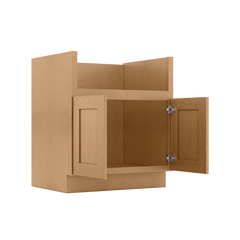 30’’W Farmhouse Sink Base Cabinet Shaker Toffee - Kitchen Cabinets
