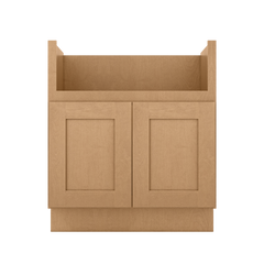30’’W Farmhouse Sink Base Cabinet Shaker Toffee - Kitchen Cabinets