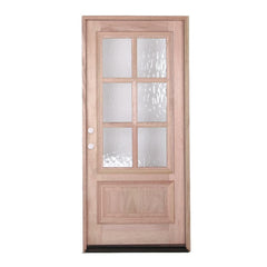 3/0x6/8 Mahogany Prehung Front Door With 6 Lites