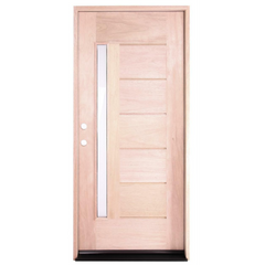 3/0x6/8 Exterior Mahogany Door One Line Glass