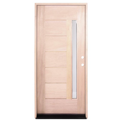 3/0x6/8 Exterior Mahogany Door One Line Glass