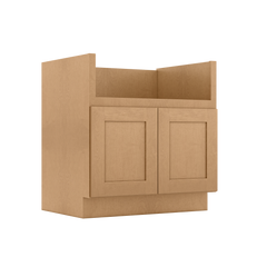 33’’W Farmhouse Sink Base Cabinet - Shaker Toffee - Kitchen Cabinets
