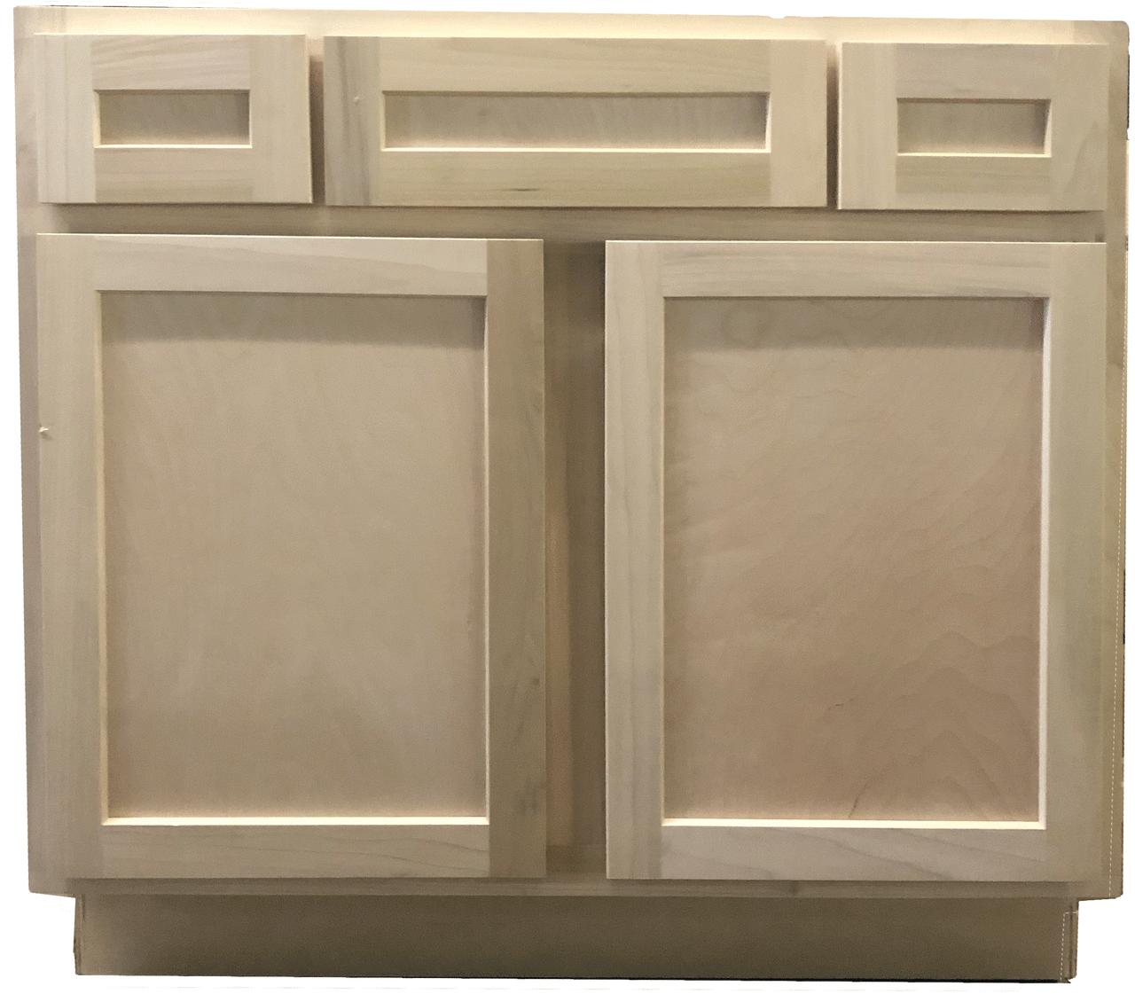 36 in Sink Bathroom Vanity Cabinet in Unfinished Poplar or Shaker Style