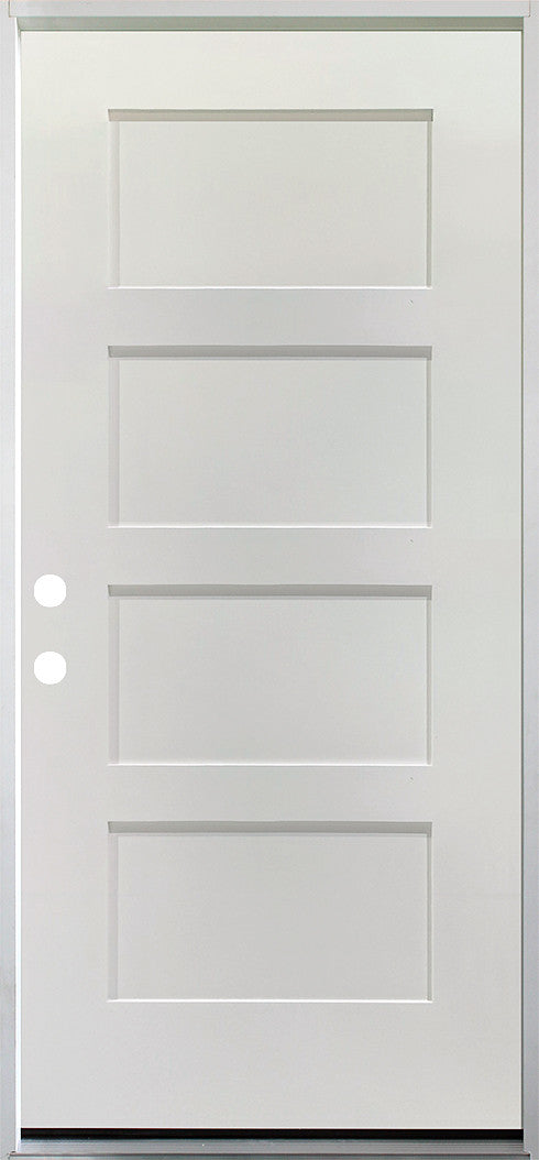  36 in. x 79 in. 4 Panel Primed 20 Min. Fire-Rated House-to-Garage Single Prehung Interior Door