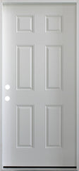  36 in. x 79 in. 6 Panel Primed 20 Min. Fire-Rated House-to-Garage Single Prehung Interior Door