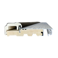 36 in. x 80 in. 5 Panel Fire Rated Unfinished White Prehung Fiberglass Exterior Door with Brickmold - Exterior Doors