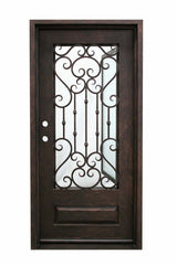 36 in x 80 in Dallas Exterior Wrought Iron Door