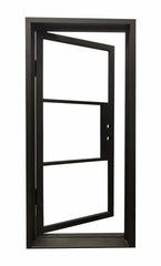 36 in x 80 in Single Exterior Wrought Iron Door