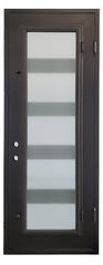 36 in x 96 in 5 Lite Wrought Iron Exterior Door