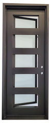 36 in x 96 in 5 Lite Wrought Iron Exterior Door