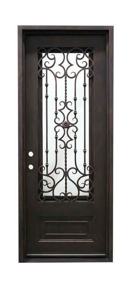 36 in x 96 in Audrey Wrought Iron Exterior Door