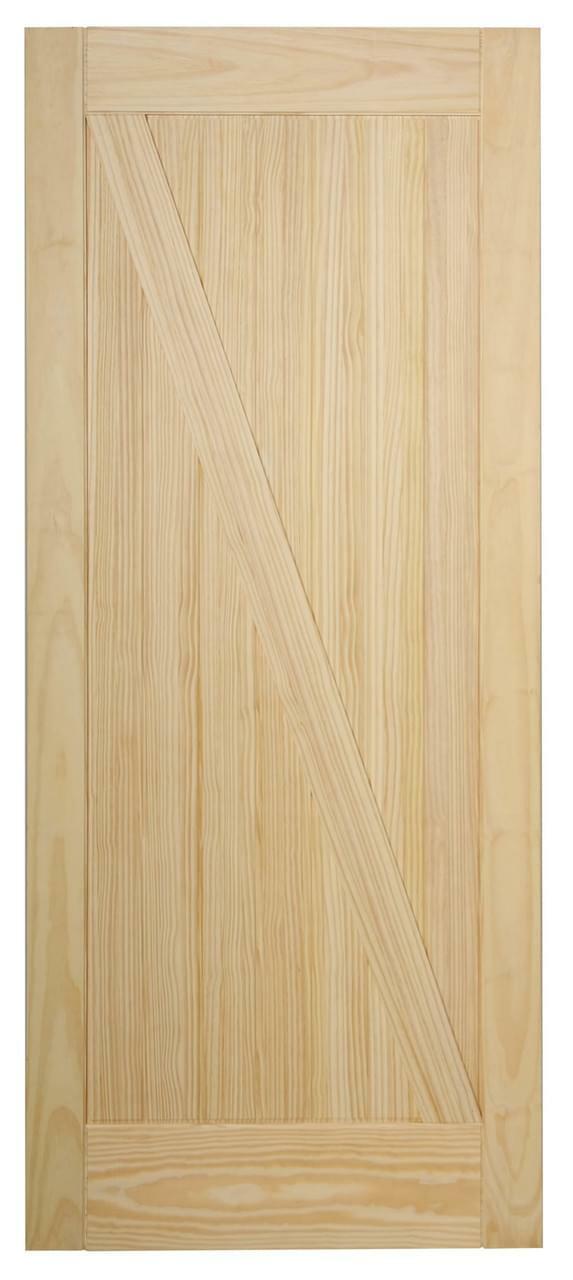 36 Z Panel Clear Pine Interior Barn Door