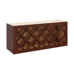 J&K Mahogany J5 Wine Rack - 36" W x 15" H x 12" D
