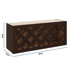 J&K Java Coffee S1 Wine Rack - 36" W x 15" H x 12" D