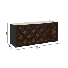 J&K Espresso K8 Wine Rack - 36" W x 15" H x 12" D