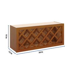 J&K Mocha Glazed K10 Wine Rack - 36" W x 15" H x 12" D