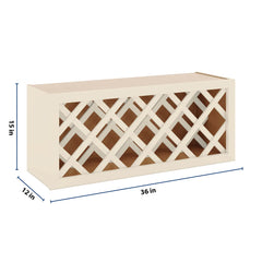 J&K Pearl Glazed H9 Wine Rack - 36" W x 15" H x 12" D