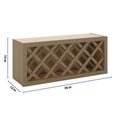 J&K Hazel H8 Wine Rack - 36" W x 15" H x 12" D