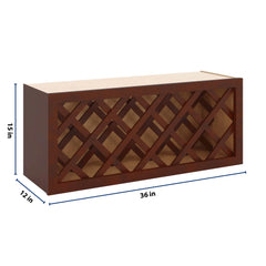 J&K Mahogany J5 Wine Rack - 36" W x 15" H x 12" D