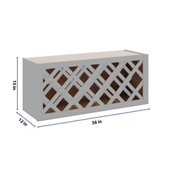 J&K Castle Grey S5 Wine Rack - 36" W x 15" H x 12" D
