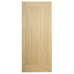 36" Z Panel Clear Pine Interior Barn Door