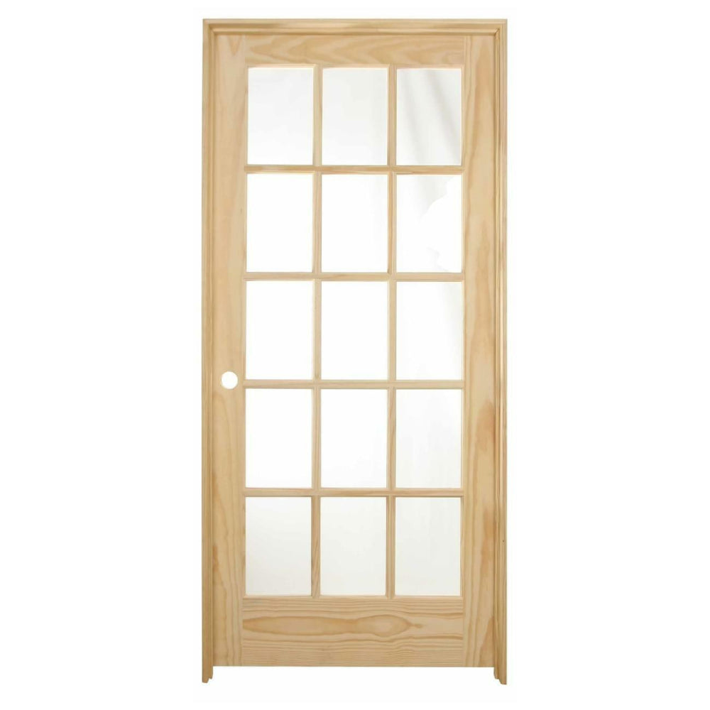 36inx80in15LitePinePrehungInteriorDoor