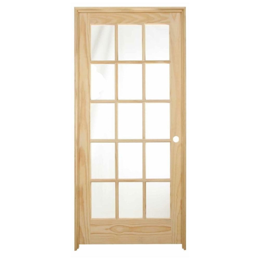 36inx80in15LitePinePrehungInteriorDoor