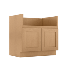 36’’W Farmhouse Sink Base Cabinet - Shaker Toffee - Kitchen Cabinets