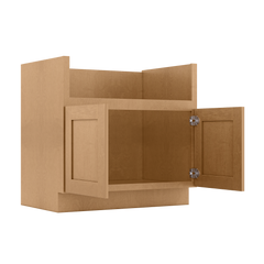36’’W Farmhouse Sink Base Cabinet - Shaker Toffee - Kitchen Cabinets