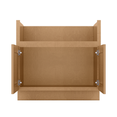 36’’W Farmhouse Sink Base Cabinet - Shaker Toffee - Kitchen Cabinets