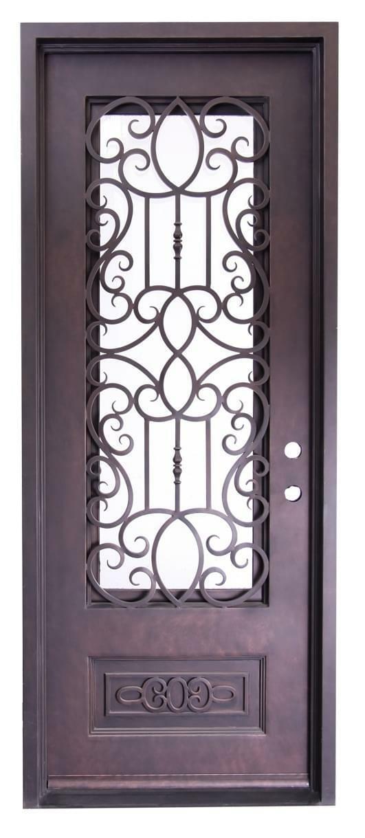 36x80 Pasadena Wrought Iron Exterior Door