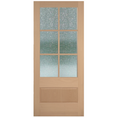 36x80 in Exterior Mahogany Door Slab | 6 Lite