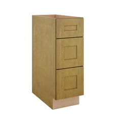 Modernform Cabinet Natural Shaker 12" W X 34 1/2" H X 24" D  3 Drawer Base Cabinet