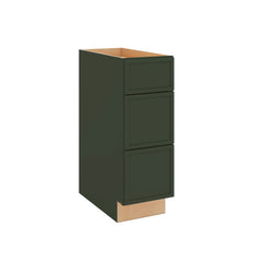 Modernform Cabinet Slim Sage Green 12" W X 34 1/2" H X 24" D  3 Drawer Base Cabinet
