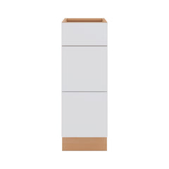 Modernform Cabinet Matte White 12" W X 34 1/2" H X 24" D  3 Drawer Base Cabinet