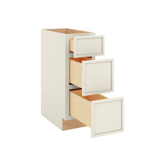 Modernform Cabinet Slim Dove White 12" W X 34 1/2" H X 24" D  3 Drawer Base Cabinet